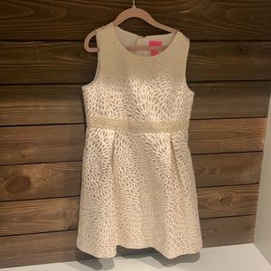 Girls Lilly Pulitzer Gold Franci dress sz 12